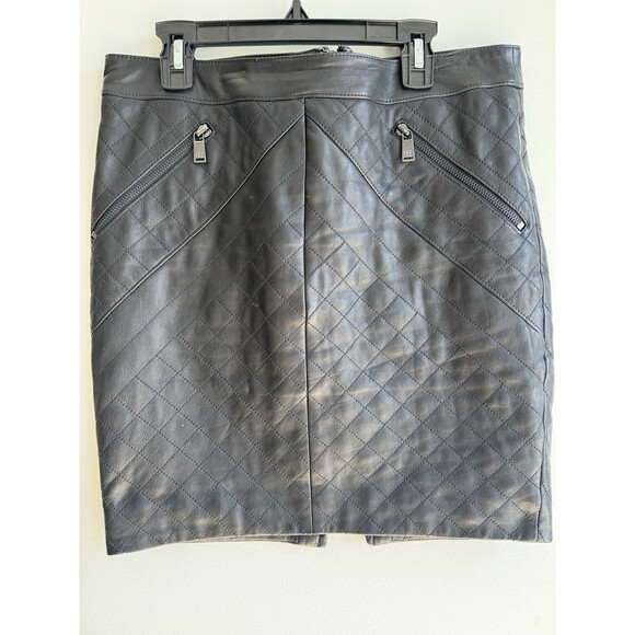 Haute Hippie-100% Lamb Leather Quilted Mini-Zippers-Full Zip Back-Small - Picture 1 of 5